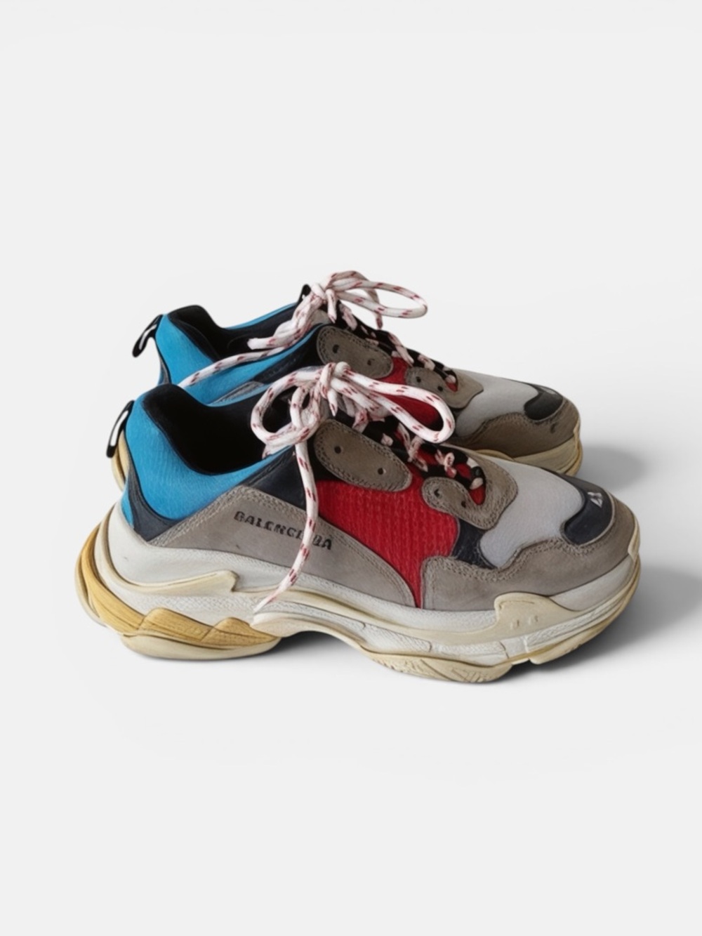 BALENCIAGA‎ Triple S Sneaker 'Blue Red' Size 9